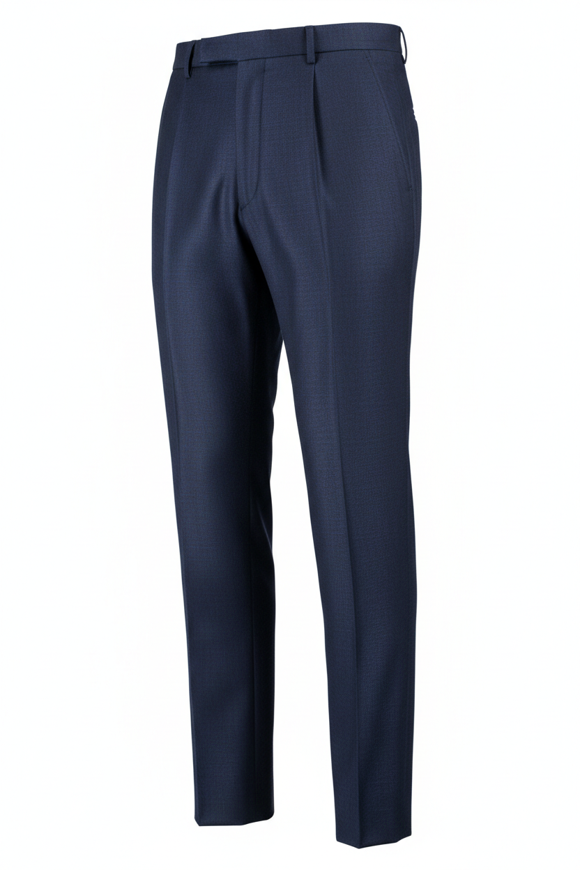 Formal Trousers in Midnight Blue - 45 Degree Angle