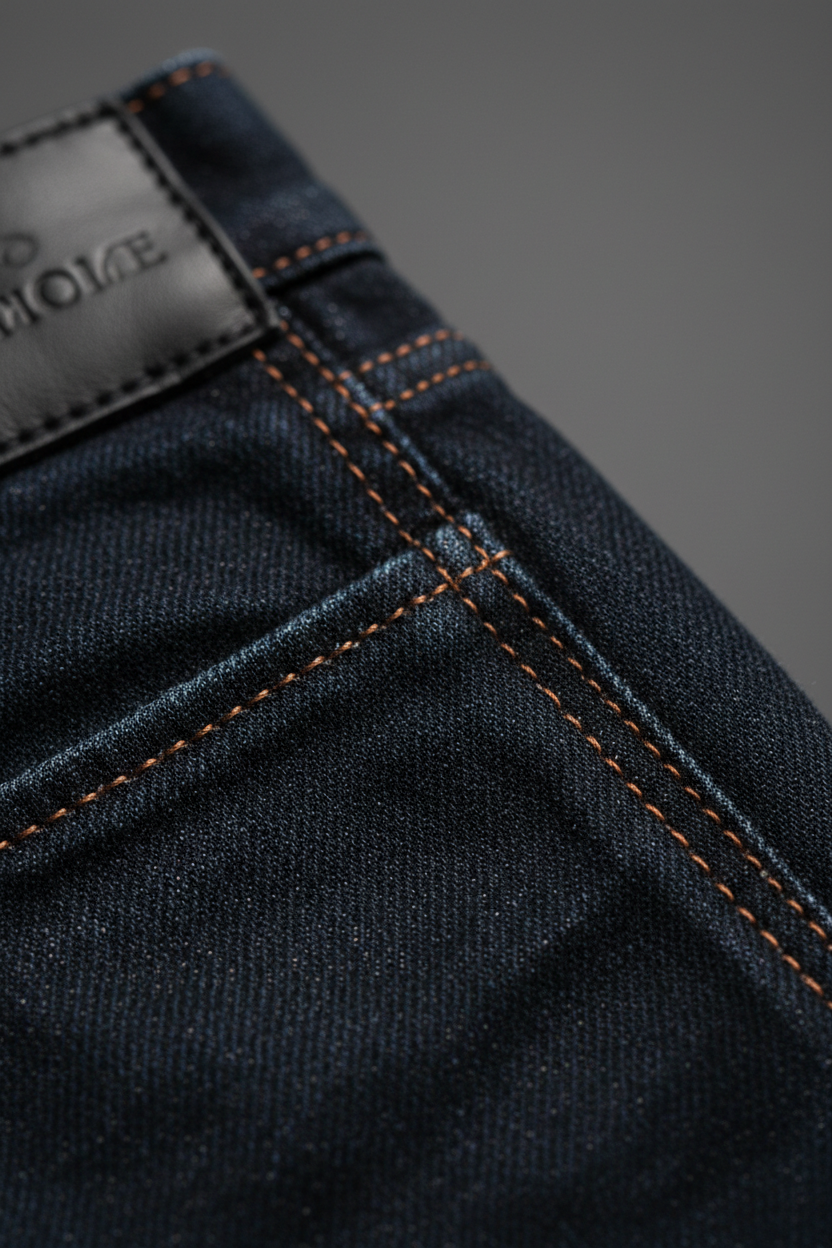 Slim-Fit Jeans in Dark Indigo - Denim Detail