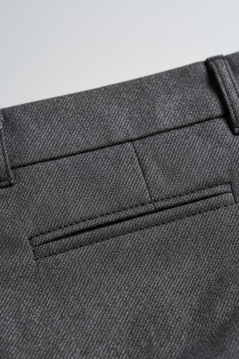 Formal Trousers in Charcoal - Fabric Detail