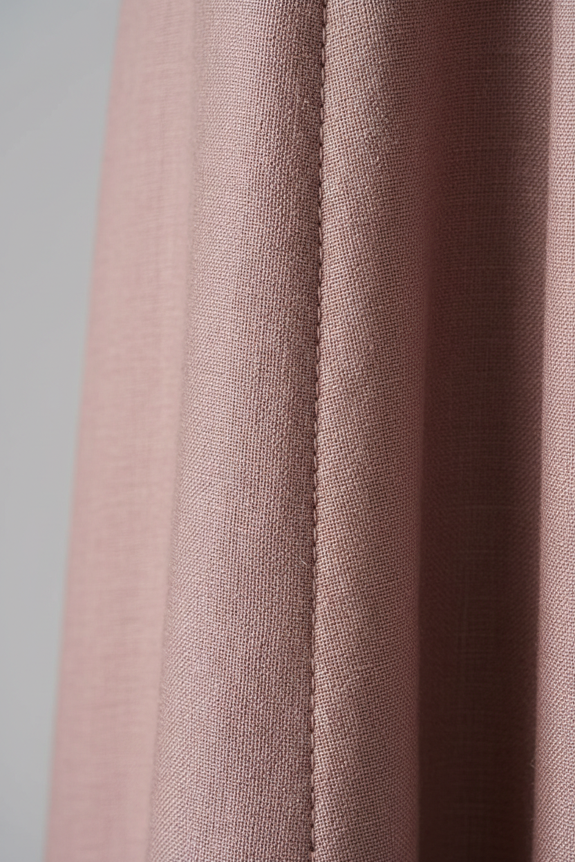 Midi Dress in Dusty Rose - Fabric Detail