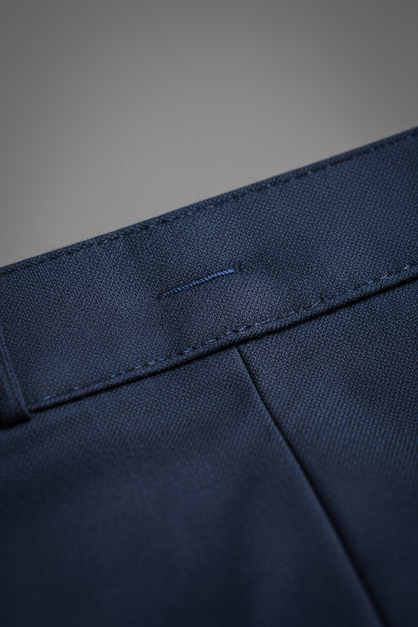 Formal Trousers in Midnight Blue - Fabric Detail