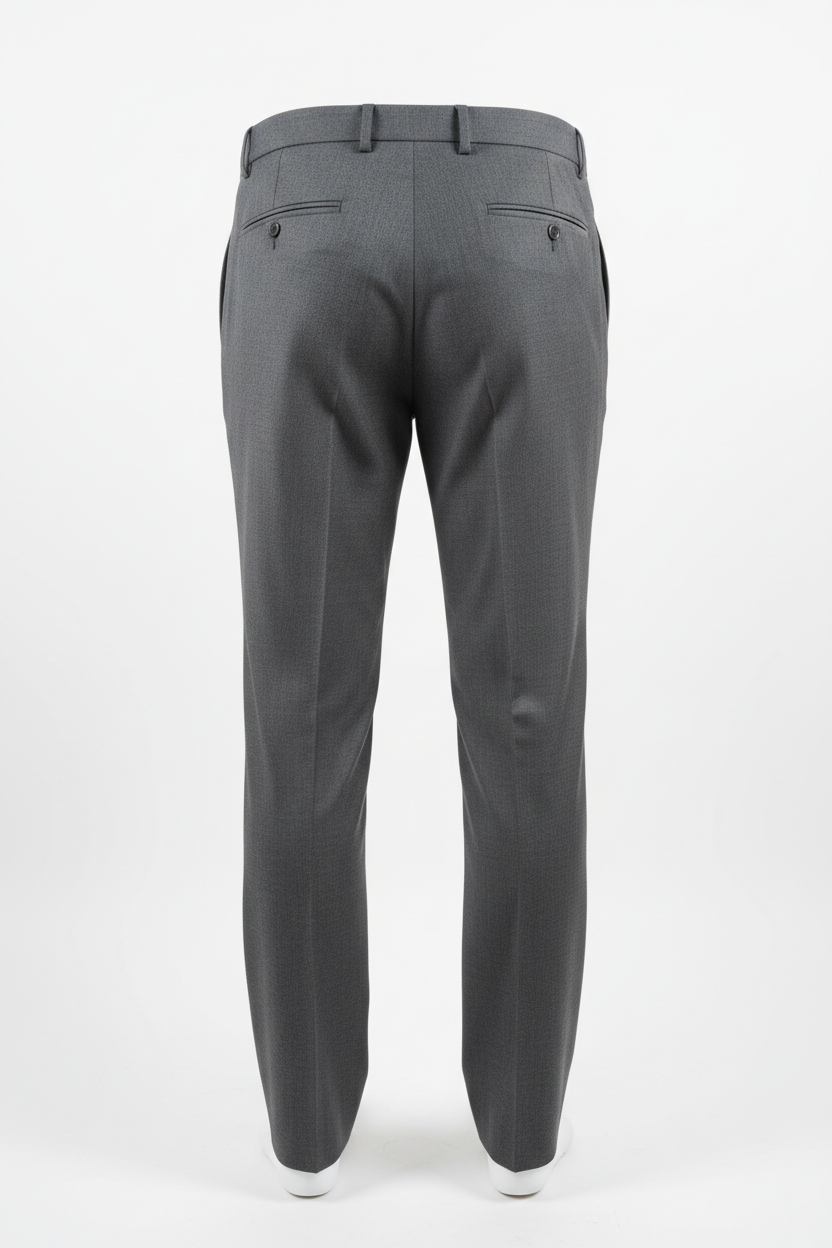 Formal Trousers in Charcoal - Back View
