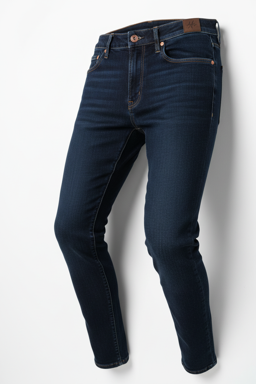Slim-Fit Jeans in Dark Indigo - 45 Degree Angle