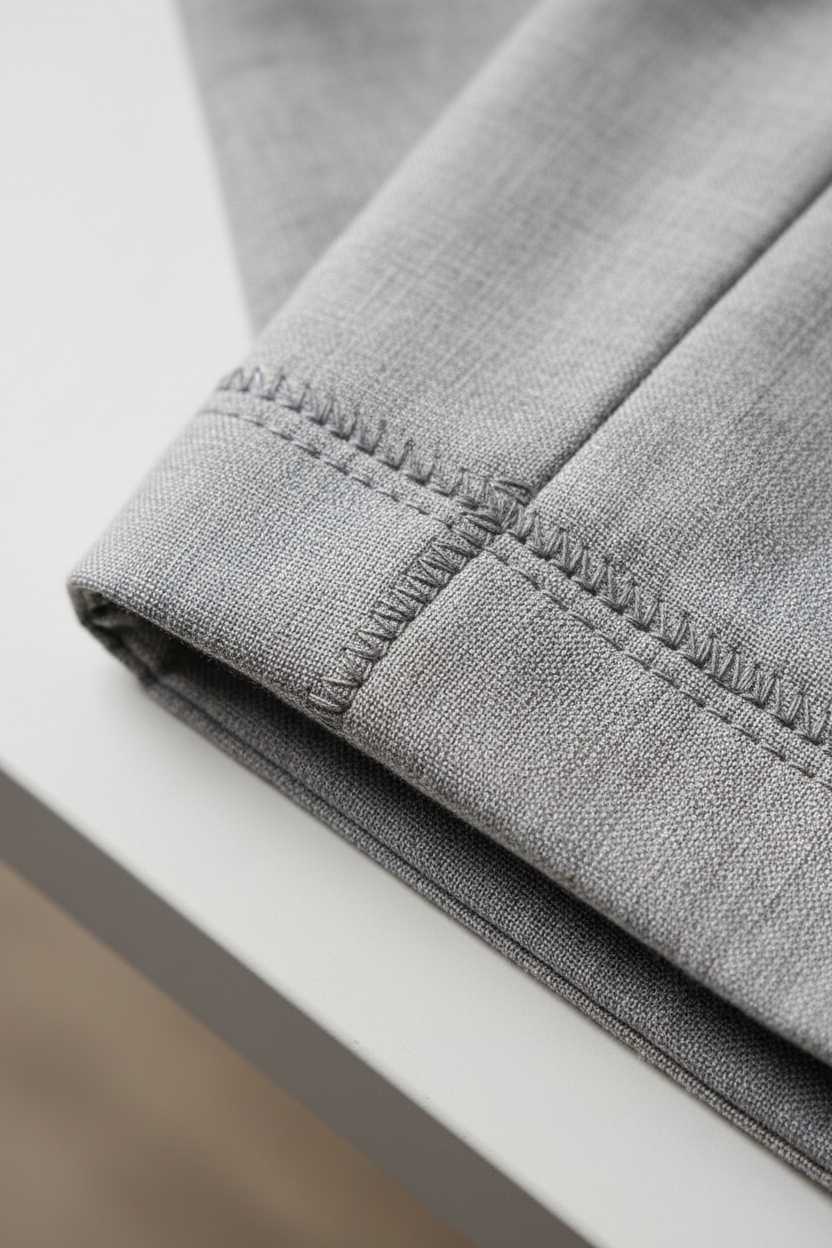 Formal Trousers in Light Gray - Fabric Detail