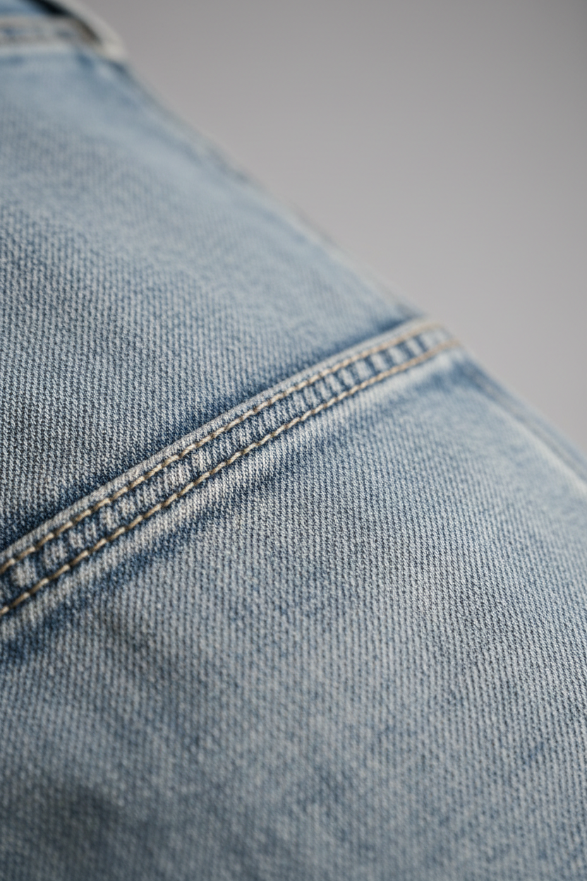 Slim-Fit Jeans in Light Blue Wash - Denim Detail