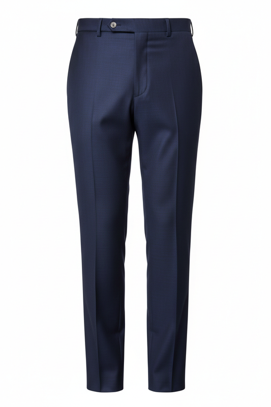 Formal Trousers in Midnight Blue - Front View